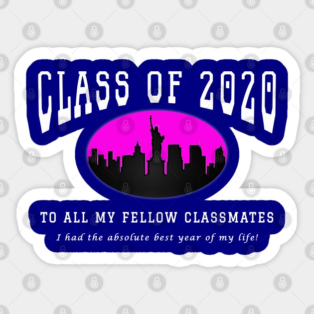 Class of 2020 - Blue, Pink and White Colors Sticker by The Black Panther